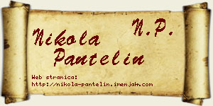 Nikola Pantelin vizit kartica
